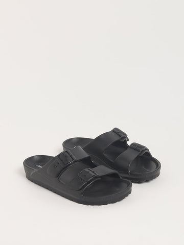 LUNA BLU Black Strappy Flip-Flop