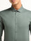 WES Formals Green Solid Ultra Slim Fit Shirt