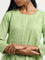 Utsa Green Pintuck Detailed A-Line Kurta