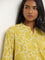 Utsa Lime Floral Printed Straight Kurta