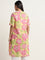 Diza Yellow Floral Printed Straight Cotton Kurta