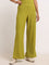 Wardrobe Light Green Flare Pants