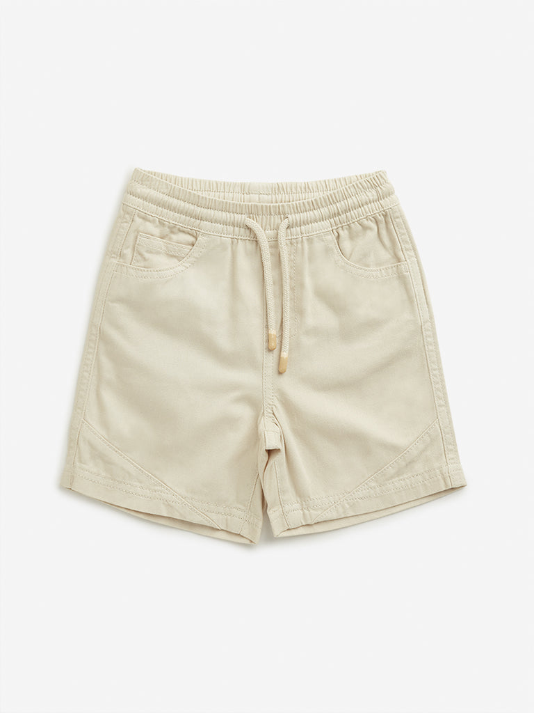 HOP Kids Taupe Mid-Rise Shorts