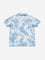 HOP Kids Blue Tie-Dye Printed Polo T-Shirt