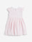 HOP Kids Pink Crochet Design A-line Dress