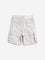 HOP Kids Light Beige Cargo-Style Regular-Fit Mid-Rise Shorts