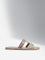 LUNA BLU Nude Embellished T-Strap Slides