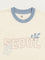 Y&F Kids Cream Printed Ribbed T-Shirt