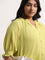 Gia Lime Cotton Ribbed Top