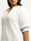 Gia White Cotton Ribbed Top