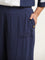 Gia Navy Flared High Rise Pants