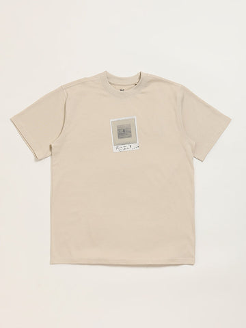 Y&F Kids Beige Printed Ribbed T-Shirt