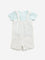 HOP Baby White Crochet Design Dungaree with T-Shirt Set