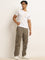 Nuon Olive Mid-Rise Relaxed-Fit Cotton Blend Chinos