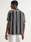 Nuon Black Striped Design Relaxed-Fit Shirt