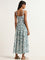 Bombay Paisley Blue Printed Tiered Dress