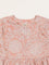 Utsa Kids Dull Pink Floral Design A-Line Cotton Dress (8 -14yrs)