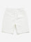 Y&F Kids Off-White Mid-Rise Cotton Shorts