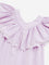 HOP Kids Lilac Ruffle Design Tiered Cotton Dress