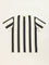 Y&F Kids Black Stripe Printed Polo Cotton T-Shirt