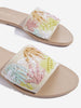 LUNA BLU Multicolour Tropical Embroidered Slides