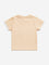 HOP Baby Peach Text Embossed T-Shirt