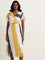 Wardrobe Yellow Accordion Pleated A-Line Dress