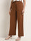 Wardrobe Brown Wide-Leg Fit Trousers