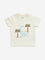 HOP Baby Off-White Dinosaur Printed T-Shirt