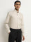 WES Formals Beige Solid Relaxed-Fit Shirt