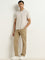 WES Casuals Beige Relaxed-Fit Polo T-Shirt