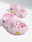 Yellow Light Pink Starfish Applique-Detailed Clogs