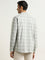 WES Casuals Light Sage Checkered Slim-Fit Cotton Shirt