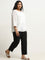 Gia White Pintuck Detailed Cotton Blouse