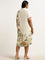 Gia Cream Floral Printed Straight Dress