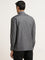 WES Formals Charcoal Pinstriped Slim-Fit Cotton Shirt