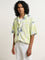 Nuon Yellow Tie-Dye Knitted Relaxed-Fit Shirt