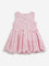 HOP Baby Dusty Pink Schiffli Design A-Line Cotton Dress