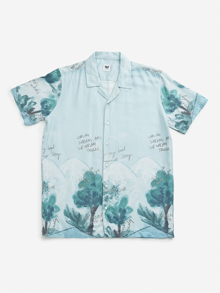 Y&F Kids Light Blue Nature Design Shirt