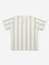 Y&F Kids Off-White Striped Printed T-Shirt