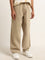 Nuon Beige Relaxed - Fit Mid - Rise Jeans