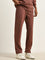 Studiofit Rust Relaxed-Fit Cotton Blend Track Pants