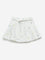 HOP Kids Off-White Floral Embroidered High-Rise Skirt