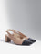 LUNA BLU Beige Slingback Block-Heel Sandals