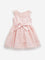 HOP Kids Pink Rosette-Detailed A-Line Mesh Dress