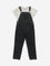 Y&F Kids Black Denim Dungaree with T-Shirt Set