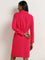 Wardrobe Fuchsia Wrap Shirt Dress