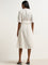 Wardrobe Off-White Pinstriped Shirt Dress with Belt