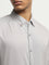 Nuon Grey Solid Slim-Fit Cotton Shirt