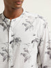 ETA White Floral Printed Resort-Fit Cotton Shirt